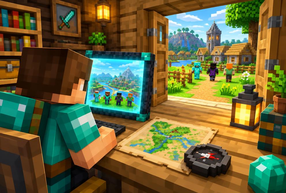 Een speler maakt verbinding met een wereld vol vrienden